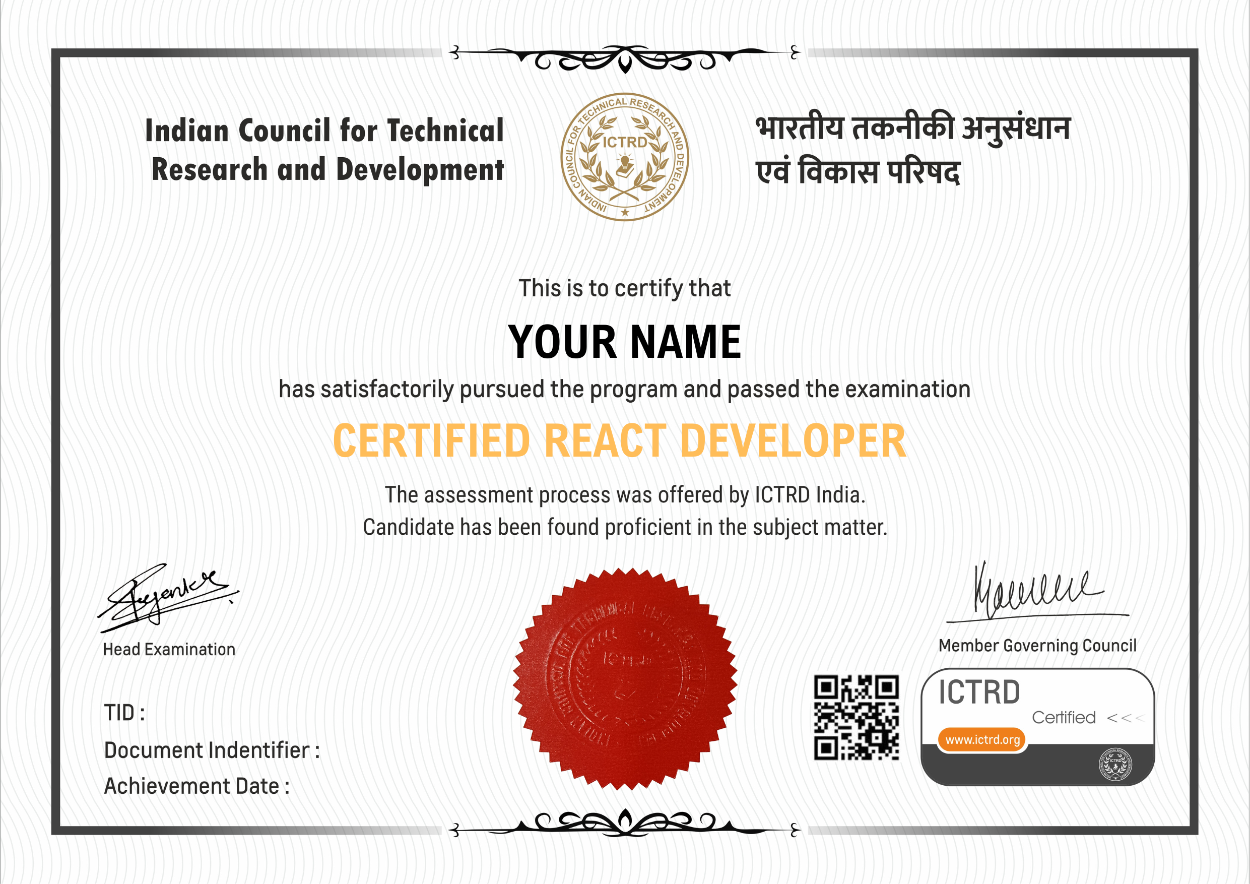 React Certificate 2